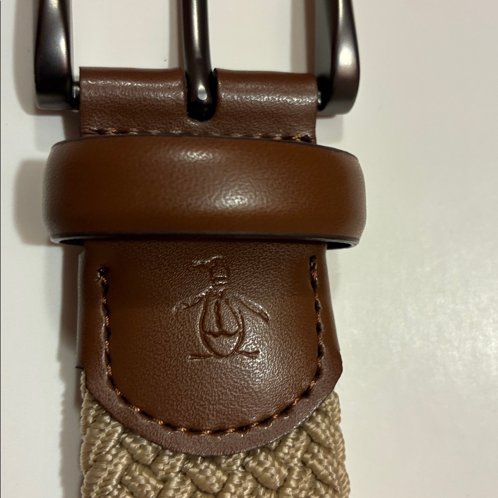Penguin Woven Leather Belt/ Men